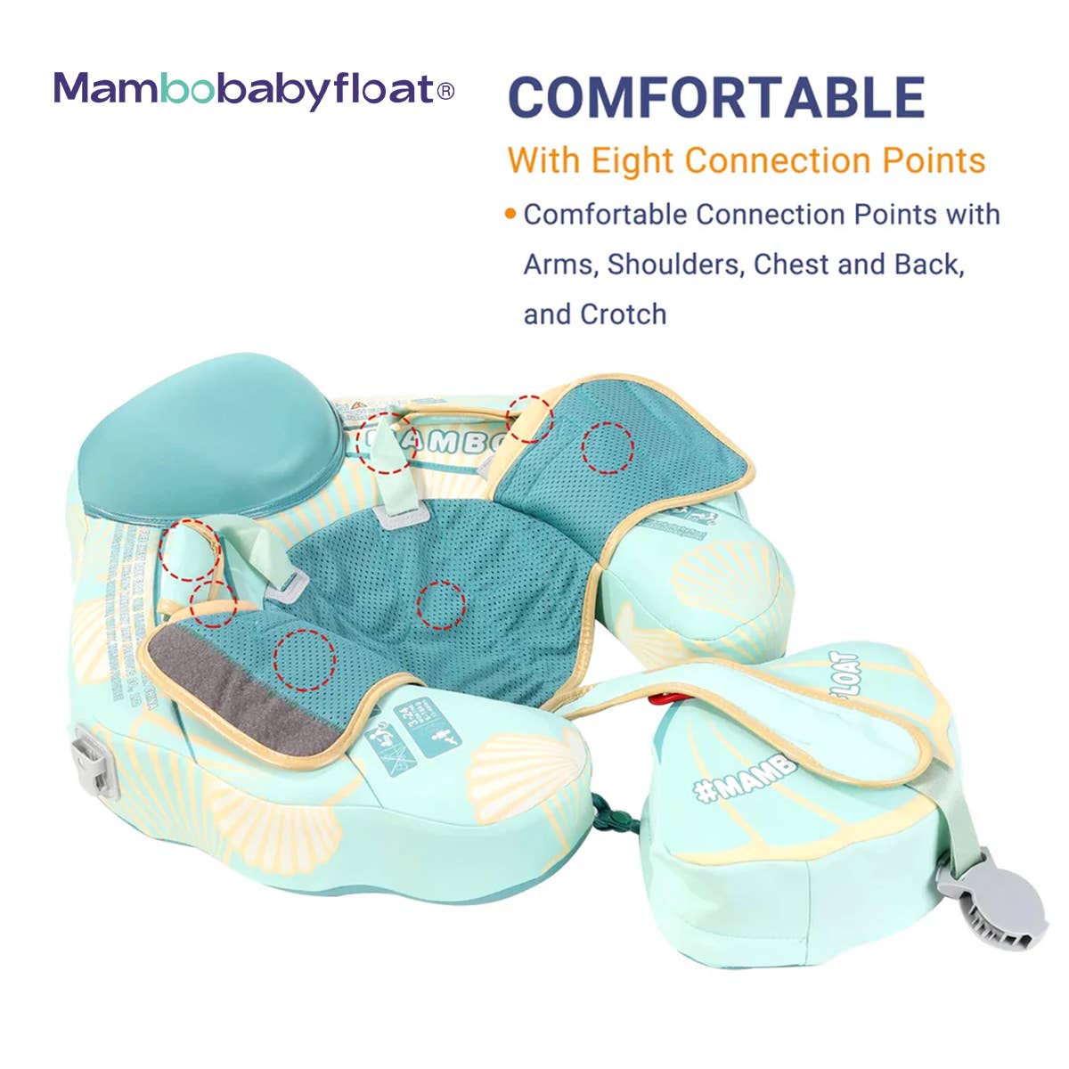 PPR - Wholesale Beach/Pool Toy - Kids & Baby - Mambobaby Float - Innovative Explorer - Seashell Green6