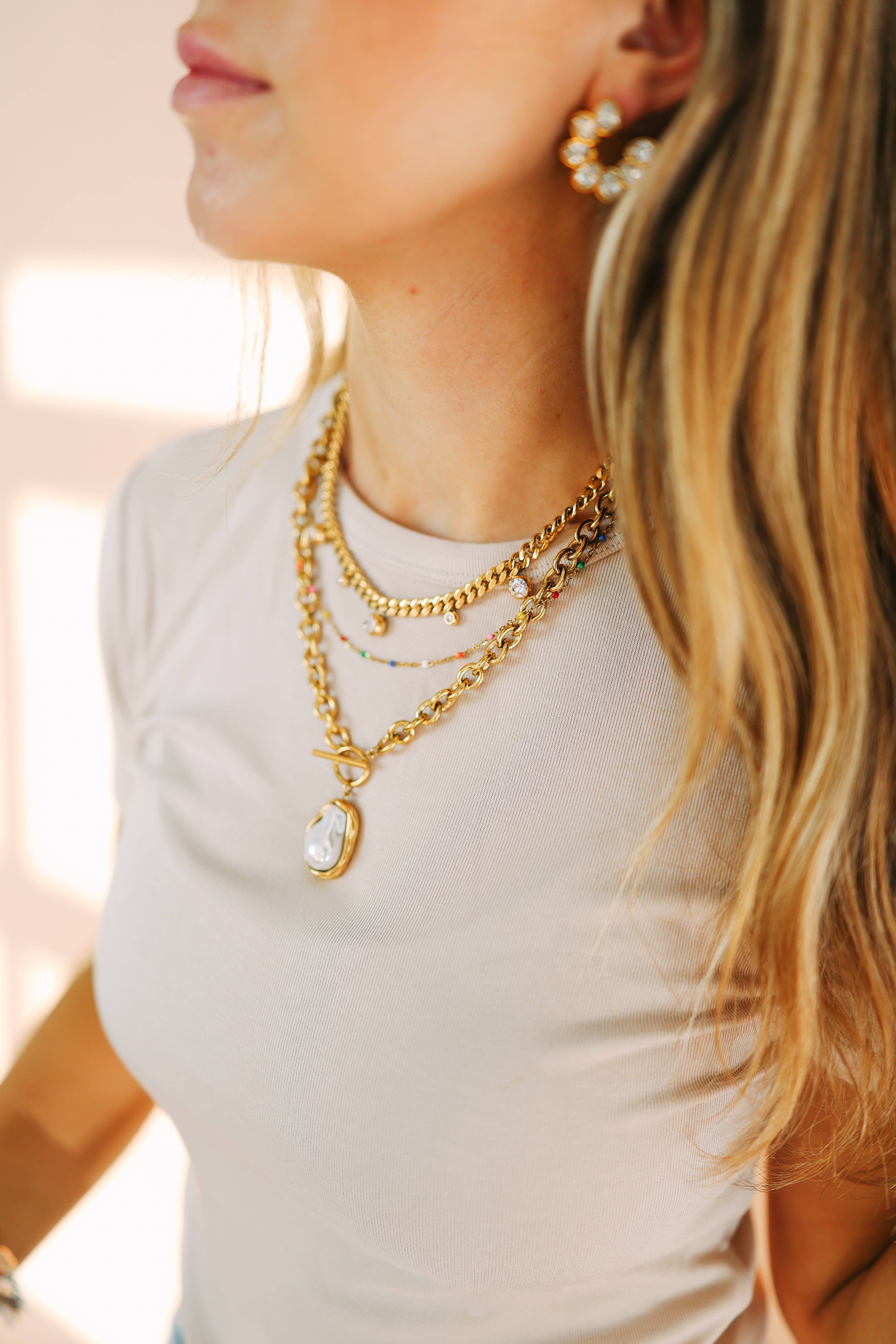 BELJOY - Wholesale Pendant/Charm Necklace - Cora Baroque Pearl Necklace0