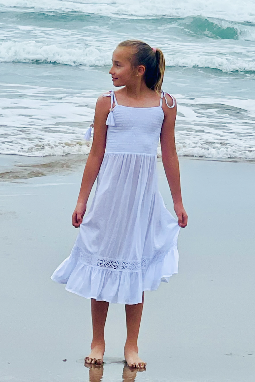 Blanc Robe Avalon pour enfants en vente sur Faire0