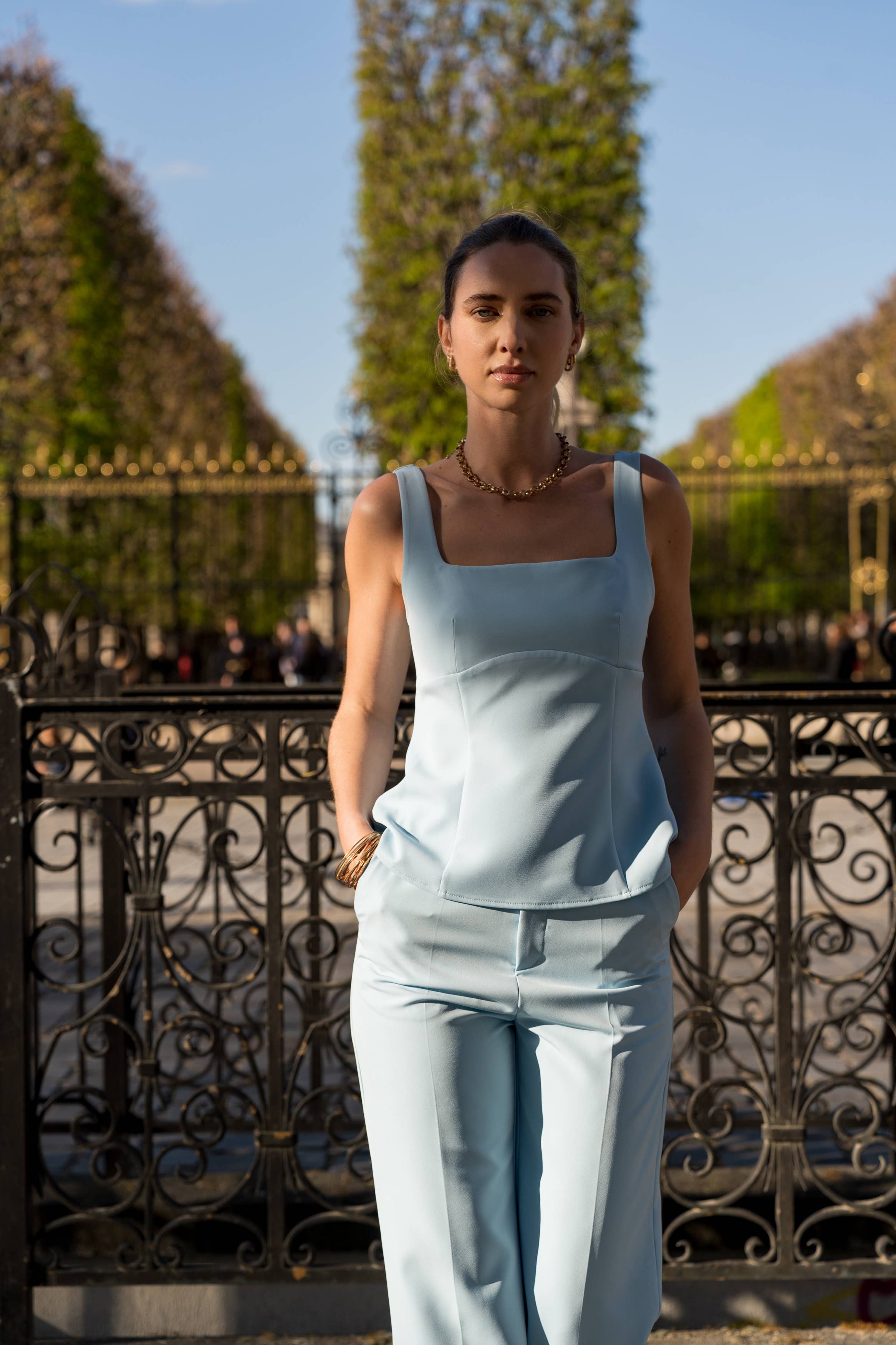 Attentif Paris - Wholesale Blouse - Women's - [Timeless] Square Neck Halter Top with Large Bow22