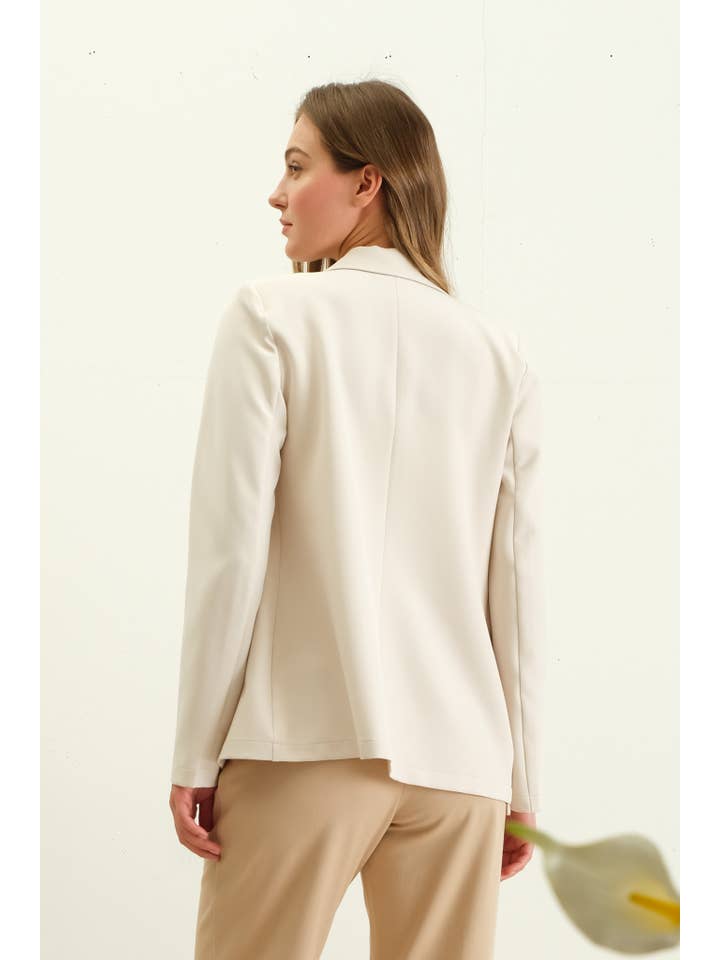 The Workshop Studio - Wholesale Jacket - Women's - SOLID DOUBLE BREASTED JACKET
