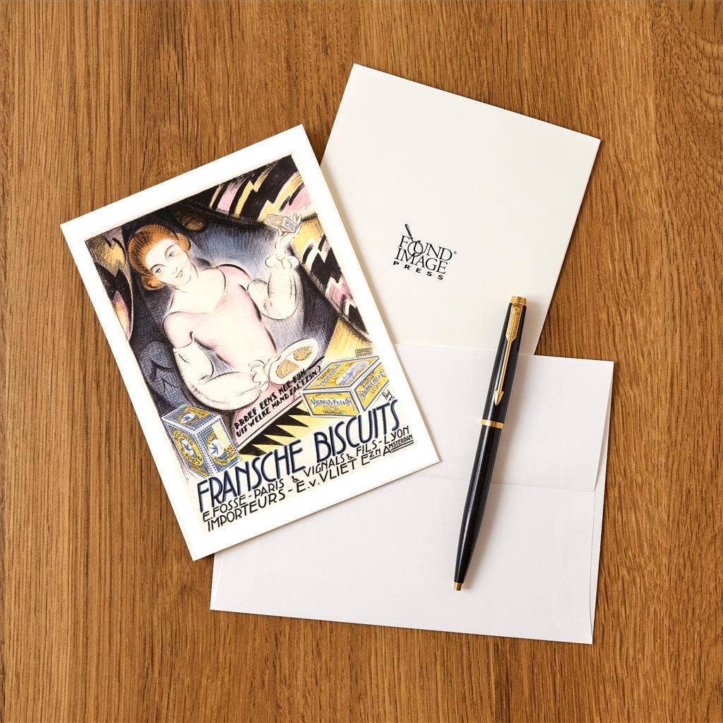 Found Image Press - Wholesale Stationery/Notecard Set - Greeting Card FO-362 Fransche Biscuits Ad1