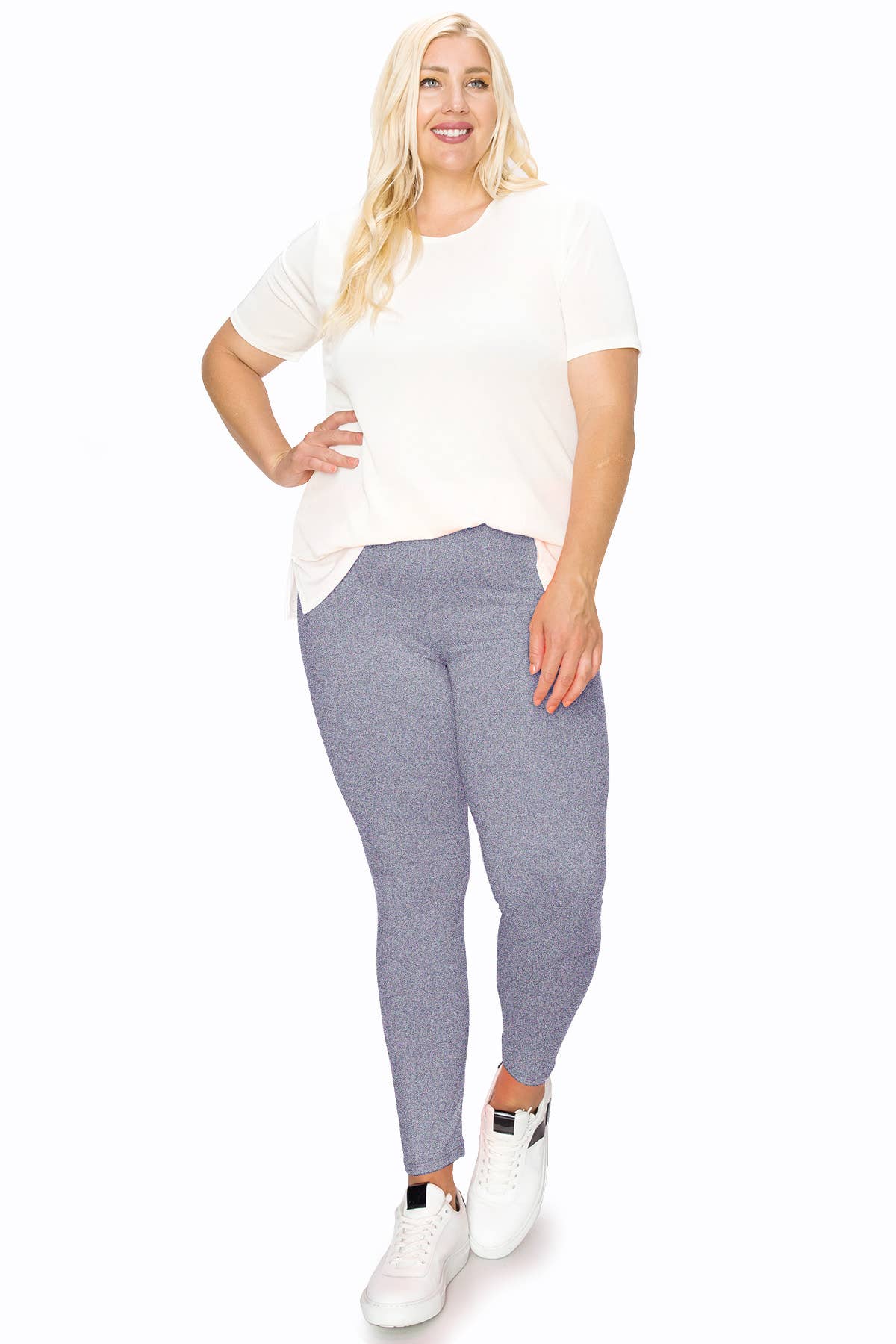MOA COLLECTION - Wholesale Sport-/loungelegging - Dames - Plus size zwarte legging met hoge taille en elastische tailleband5