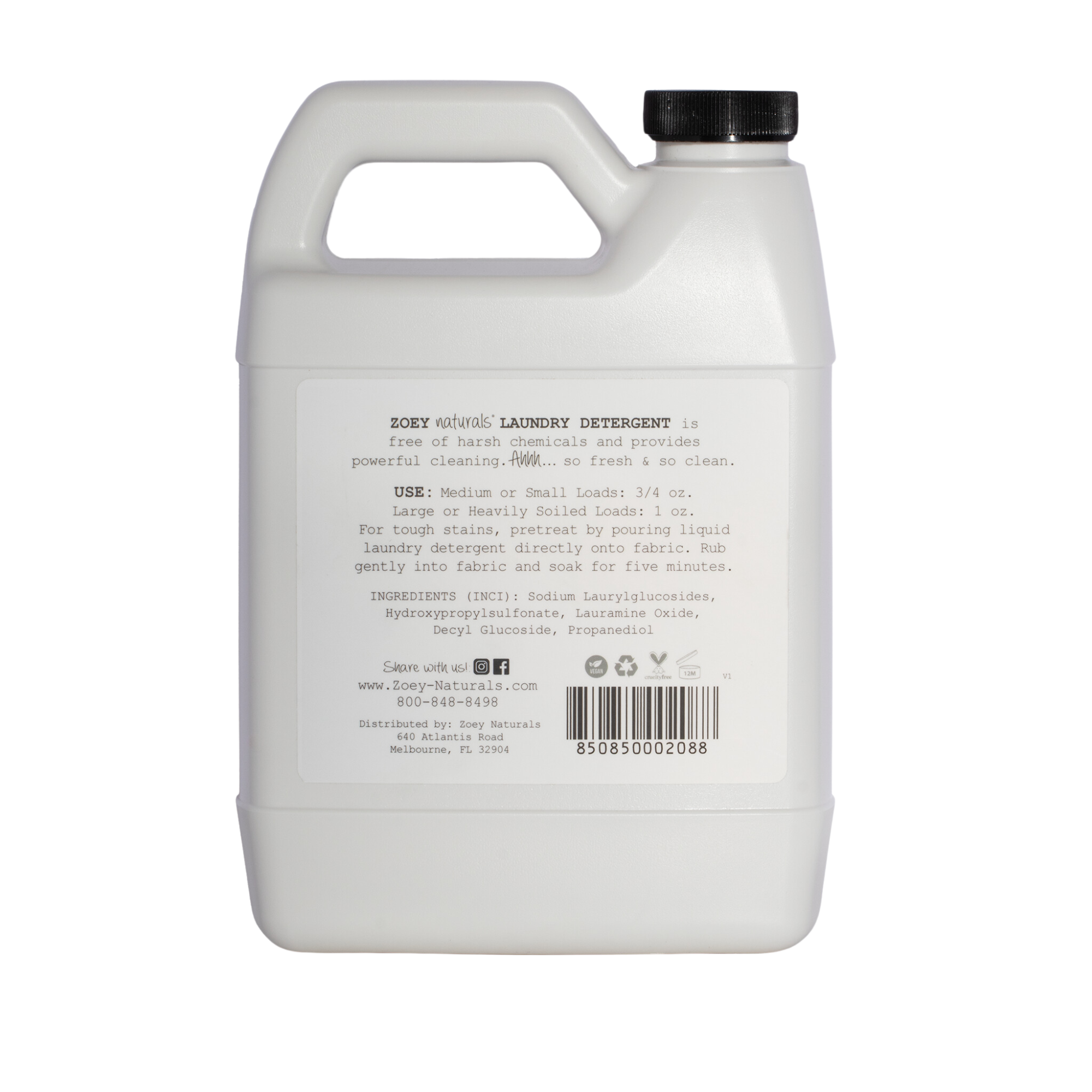 Zoey Naturals - Wholesale Liquid Laundry Detergent - Zoey Naturals Free & Clean Laundry Detergent 5