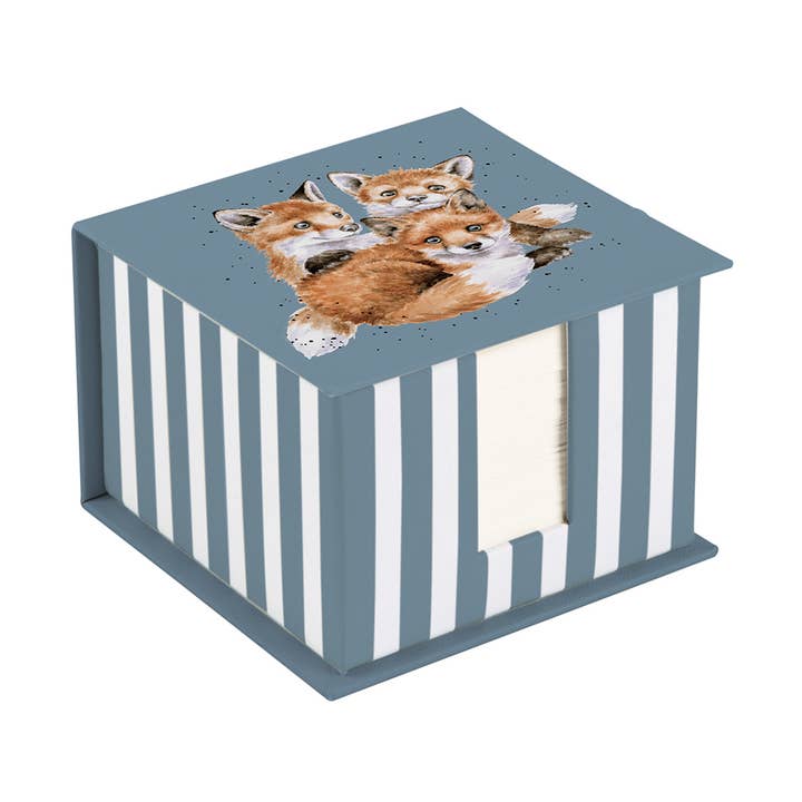 Memo Block - Snug as a cub - Foxes for wholesale by Wrendale Designs