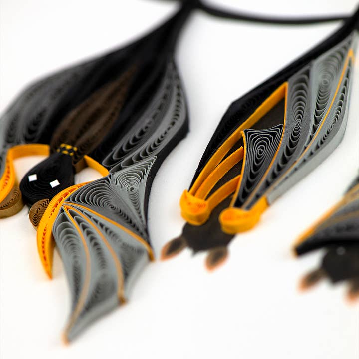 Quilling Card - Wholesale Halloween Card - Quilled Bats Halloween Card