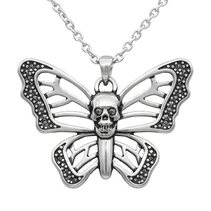 Skull Butterfly Necklace for wholesale by Controse