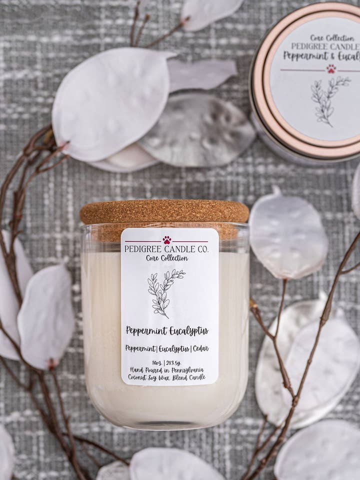 Peppermint & Eucalyptus Candle for wholesale by Pedigree Candle Co.