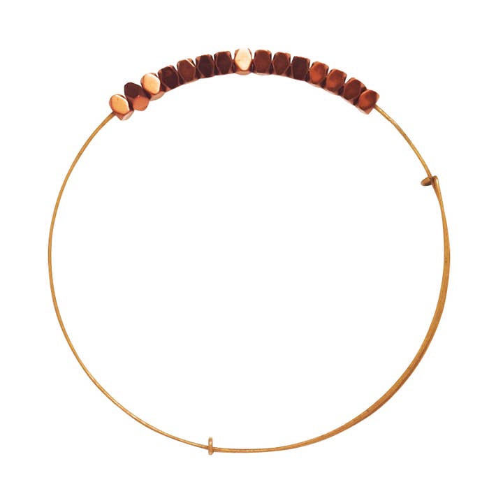 "Bronze" Metallic Wire Bangle for wholesale by BOPS WHOLESALE