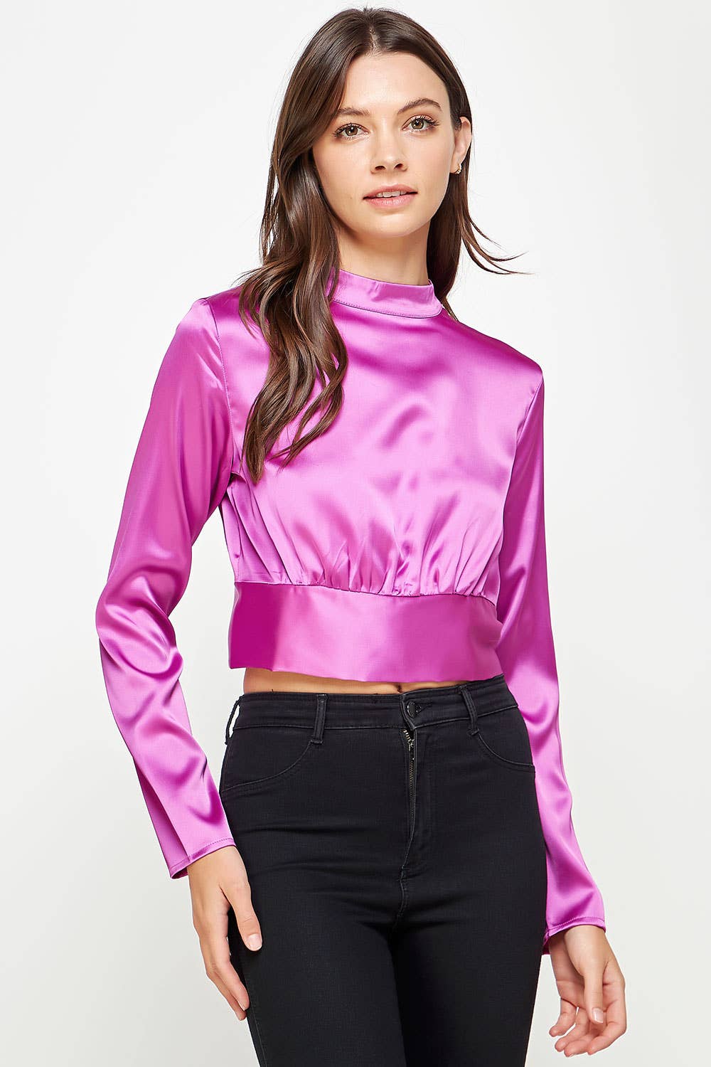 Strut & Bolt – wholesale Blouse – Women’s – Back Bow Tie Satin Blouse9
