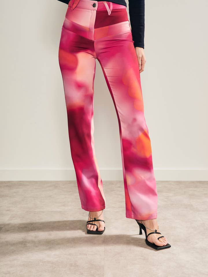 Beach Villa Pants Pink Gradient for wholesale by Virago Barcelona