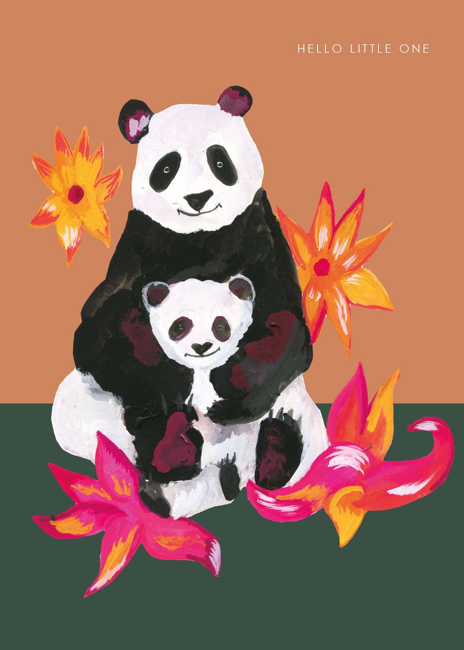 Hutch Cassidy - Wholesale Baby Card - 'Panda and Cub' New Baby Greetings Card0