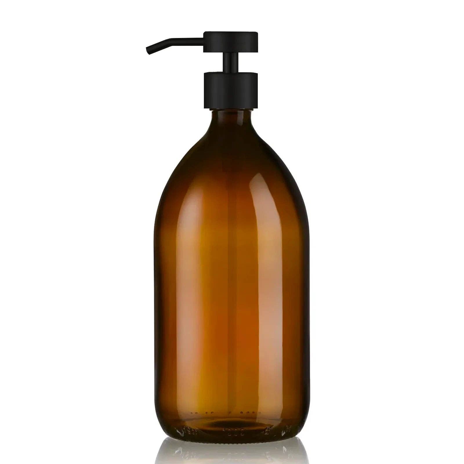 Little Pots – wholesale Tvåldispenser – Tvåldispenser i bärnstensfärgat glas med pump i rostfritt stål3