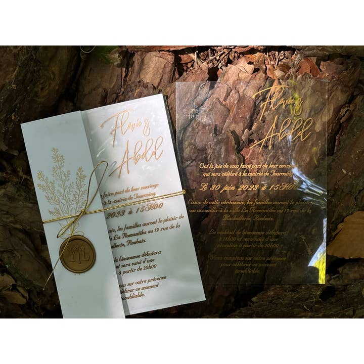 Invitaciones Personalizadas de Acrílico para Bodas y Quinceañeras para venta al por mayor de Faire Part Cards