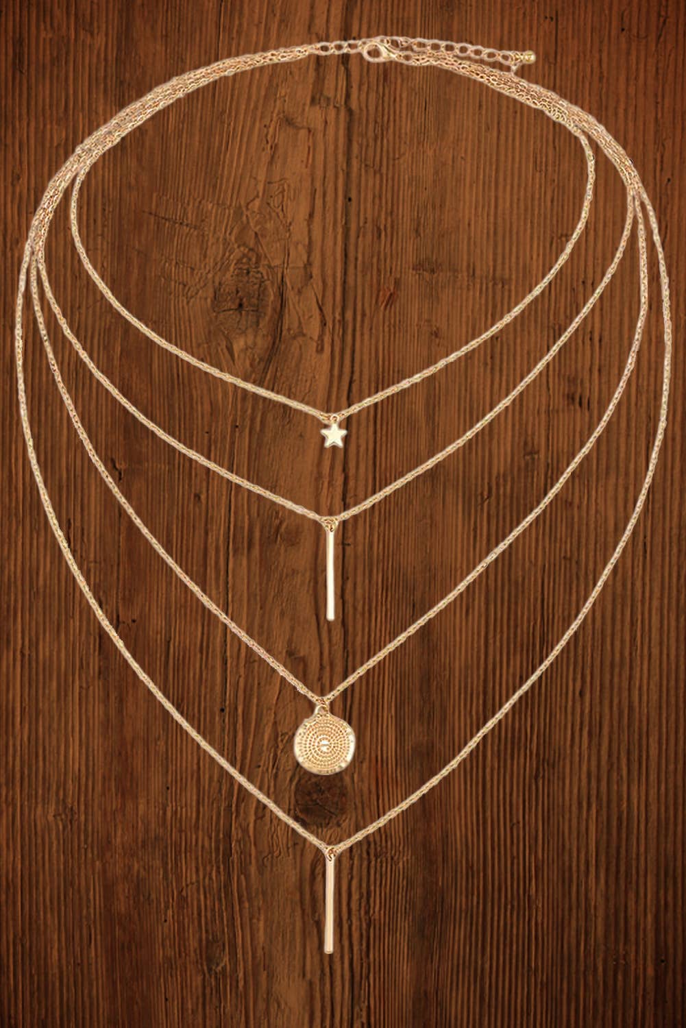 Or Collier à pendentif étoile multicouche Boho en vente sur Faire5