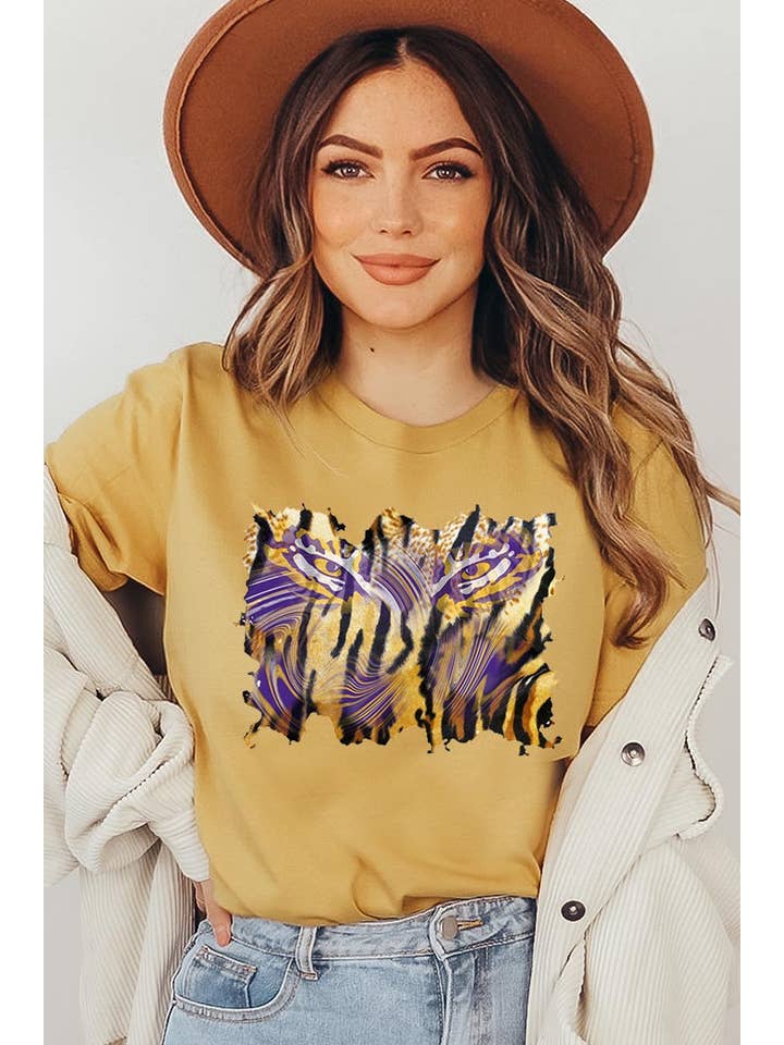 COLORBEAR - Venta al por mayor Camiseta serigrafiada - Mujer - TIGER, LSU, CAMISETA DE FÚTBOL UNISEX DE MANGA CORTA, ESTAMPADA9