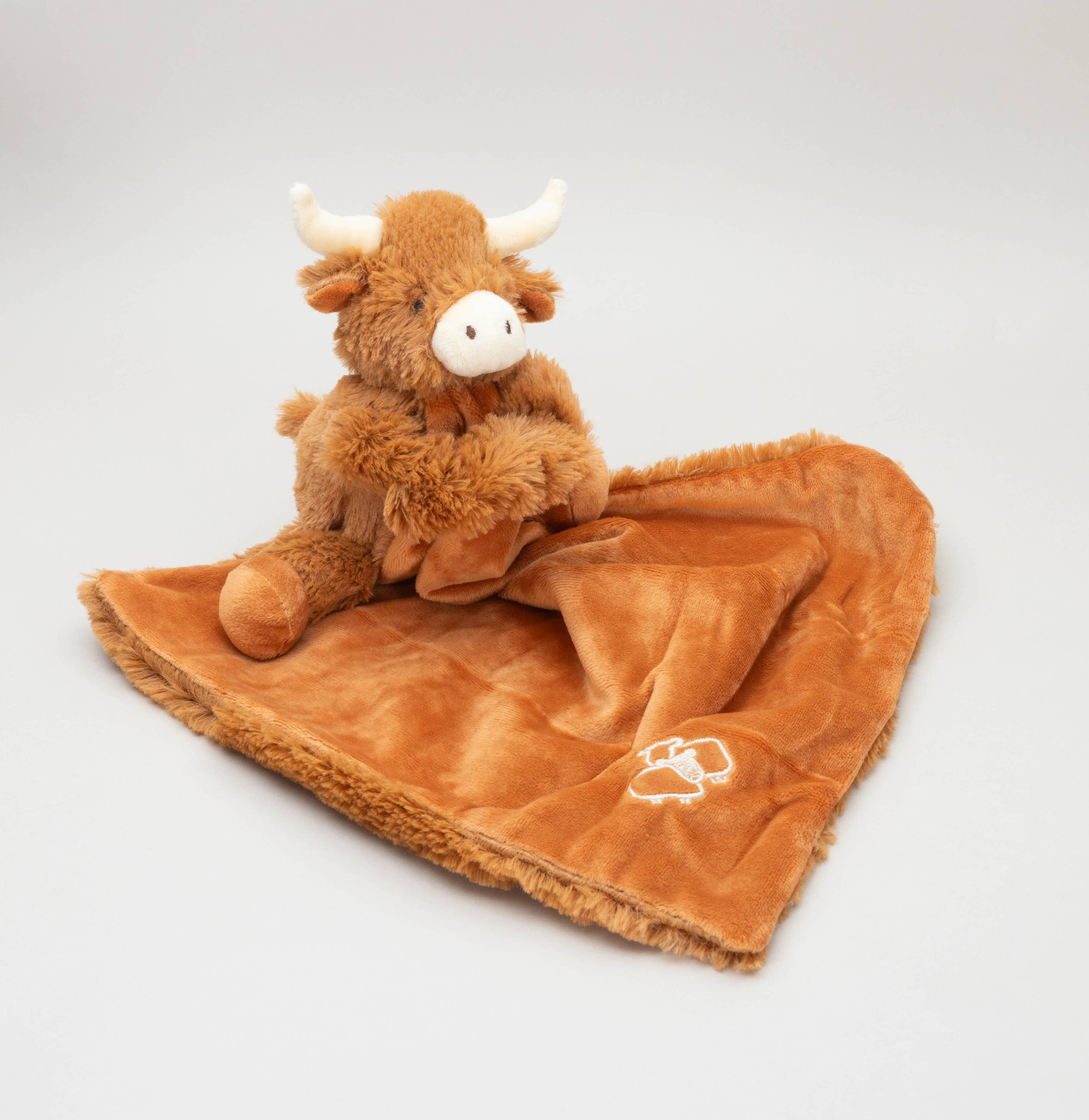 Jomanda Soft Toys & Accessories - Wholesale Security/Cuddle Blanket - Baby - Horny Highland Cow Baby Soft Toy Soother Comforter 29cm10