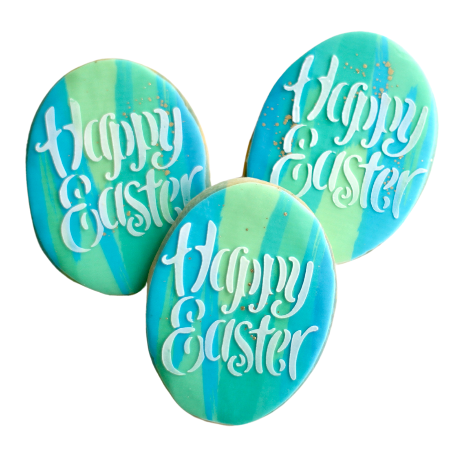 Sweet Sanctions LLC - Wholesale Cookie - Happy Easter Oval Cookies1
