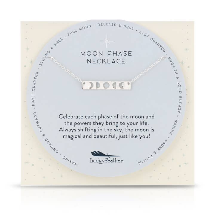Collana Moon Phase - Argento per la vendita all'ingrosso da parte di Lucky Feather
