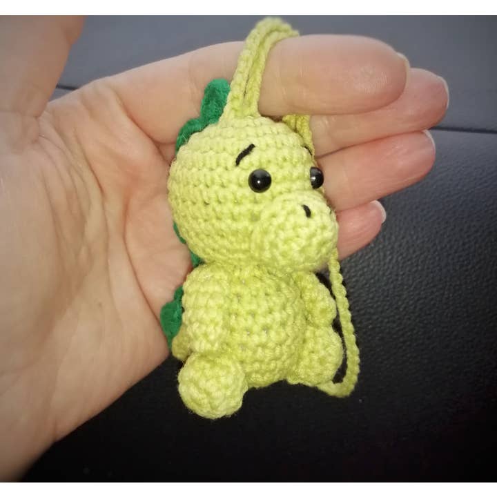 TOMOPOD LLC - Wholesale Car Decorative Charm - Unisex - Crochet Dinosaur Car Hanging, Kawaii Dino Car Accessory5