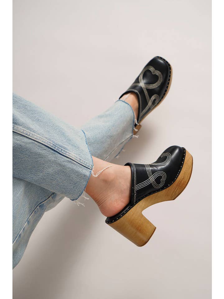 BEAST FASHION - Venta al por mayor Zapatos de plataforma - Mujer - Zuecos de Plataforma de Madera Retro Chic PRESLEY-28