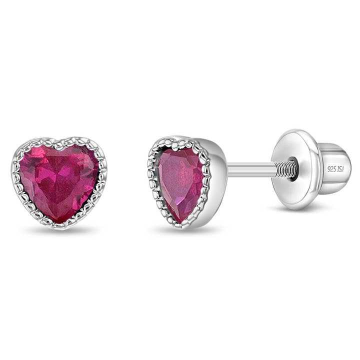 Liefje Fuchsia Oorbellen - Sterling Zilver voor wholesale door In Season Jewelry