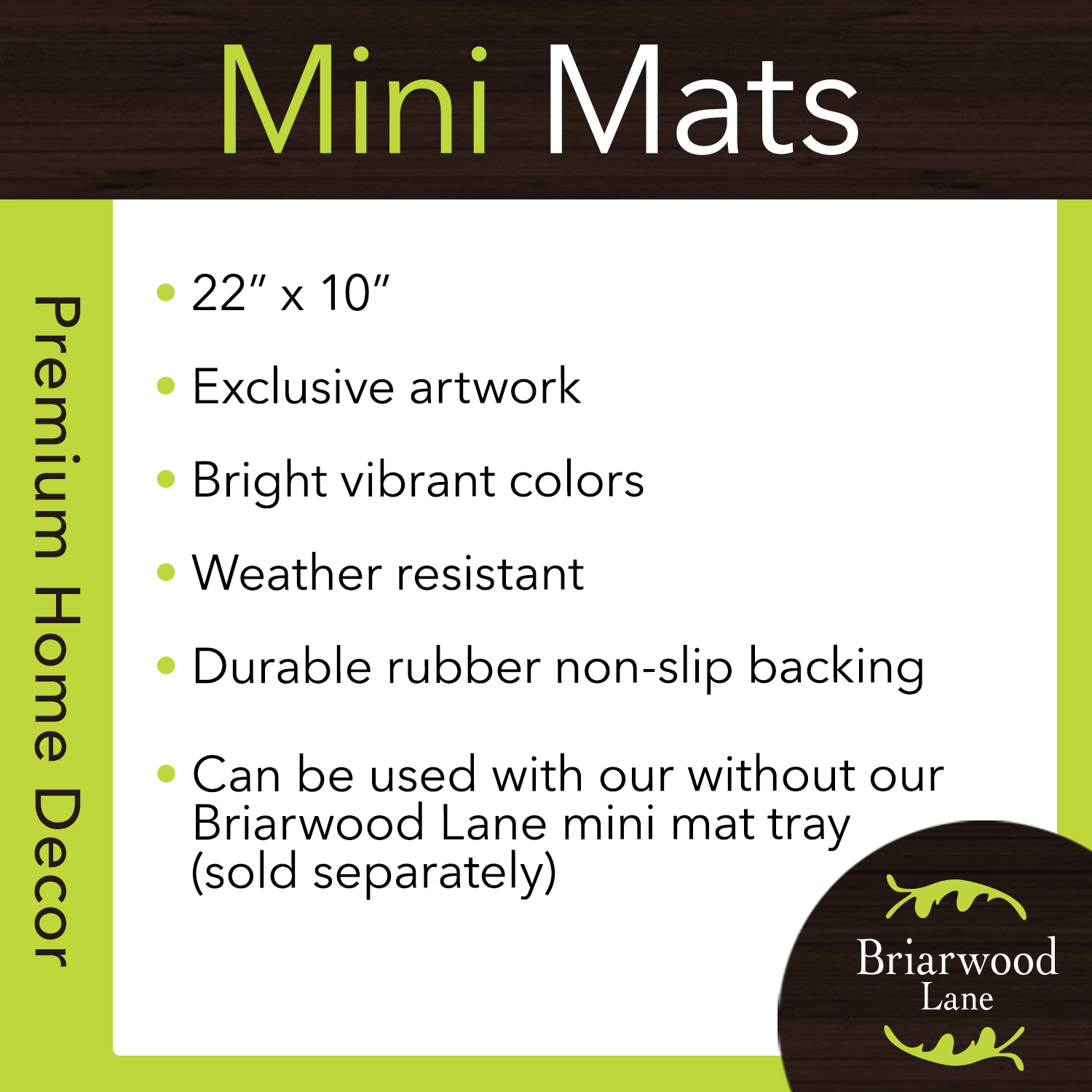 Briarwood Lane - Wholesale Door Mat - Farmhouse Welcome Mini Mat 22" x 10" Indoor Outdoor2