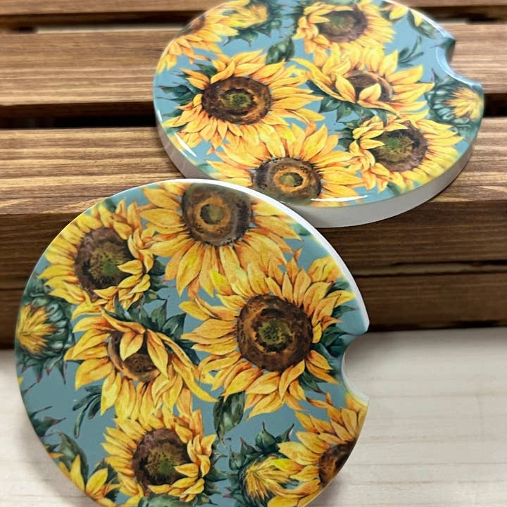 Set van 2 keramische autocoasters voor wholesale door Tara’s Craft Room