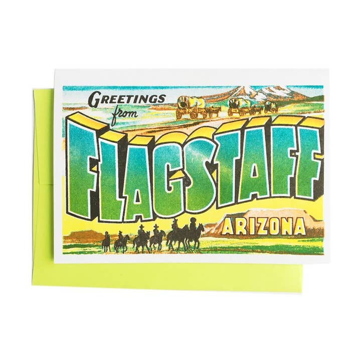 Salutations de : Flagstaff - Carte et Impression Risograph pour la vente par Next Chapter Studio