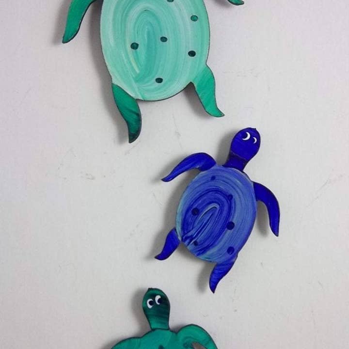 Octopus Adventure by Rebecca Duffy Bush - Wholesale Magnet - Sea Turtle Super Strong Hand Painted Steel Magnets