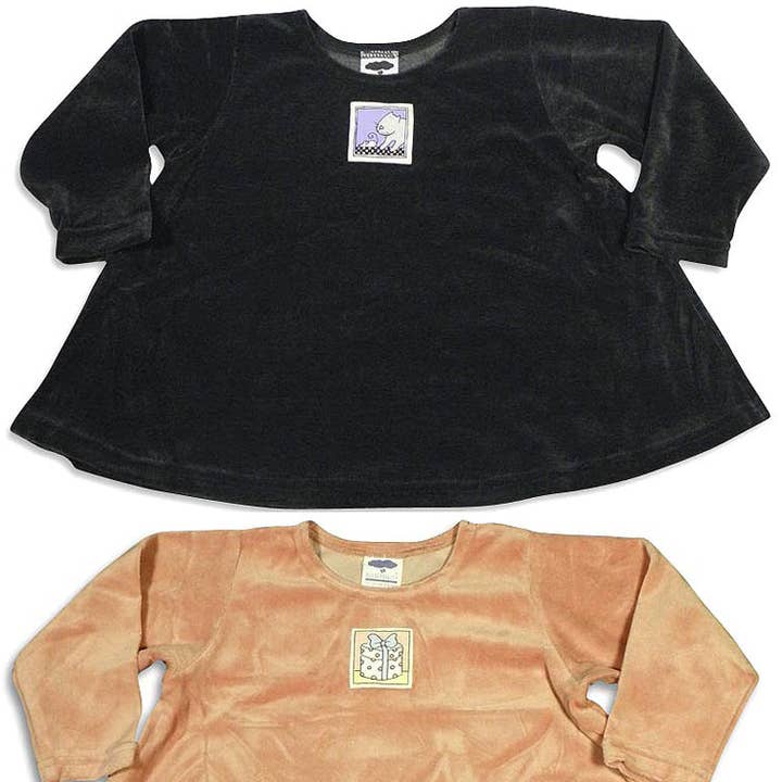 Mulberribush Toddler Girls Long Sleeve Velour Swing Shirt Top for wholesale by Eastern Off Price