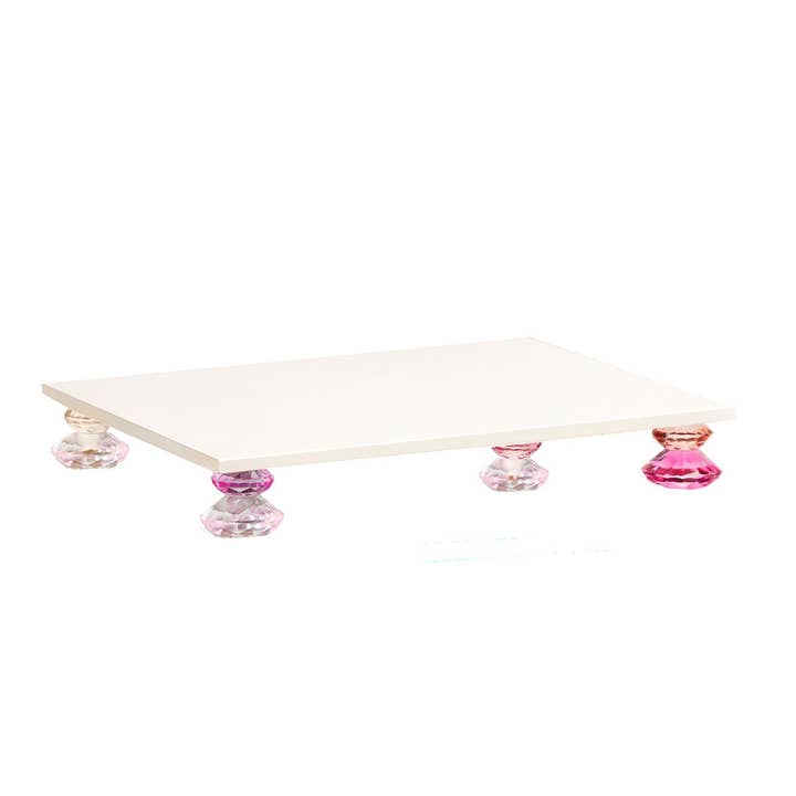 White Diamond Stack Crystal Tray for wholesale on Faire