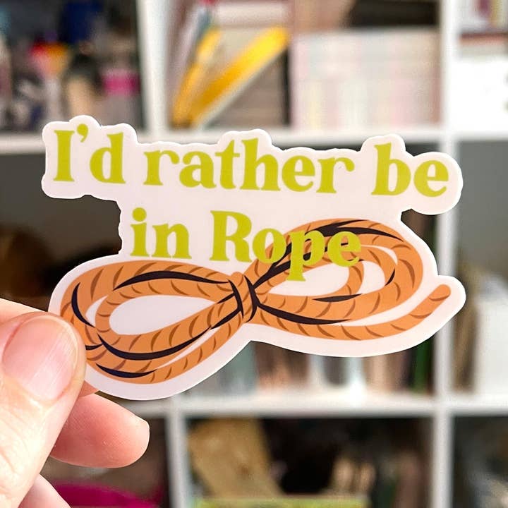 Ik zou liever in Rope Green zijn - Vinylsticker voor wholesale door Restrained Grace
