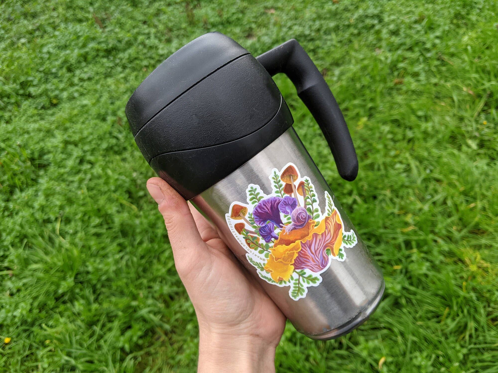 Marigold Art Studios - Wholesale Sticker - Chanterelle Mushroom & Cute Snail Sticker2