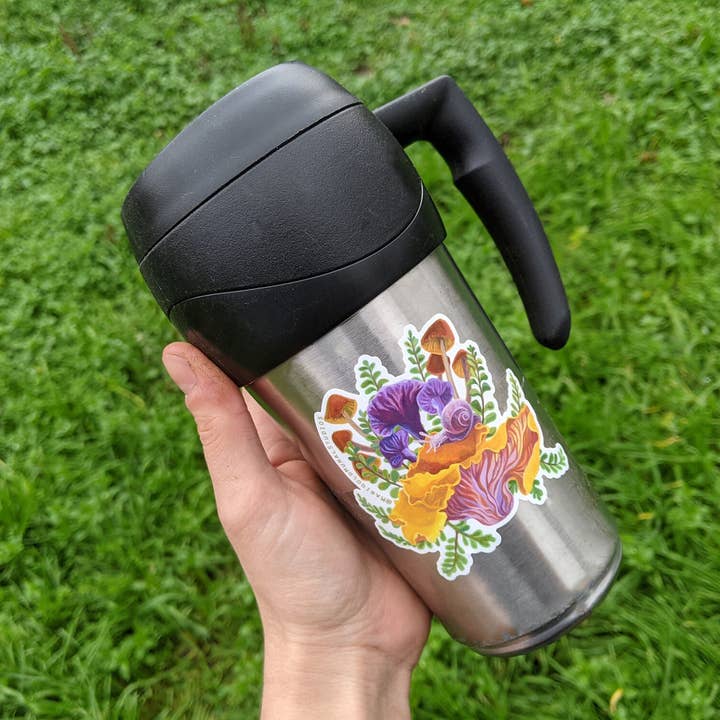 Marigold Art Studios - Wholesale Sticker - Chanterelle Mushroom & Cute Snail Sticker2