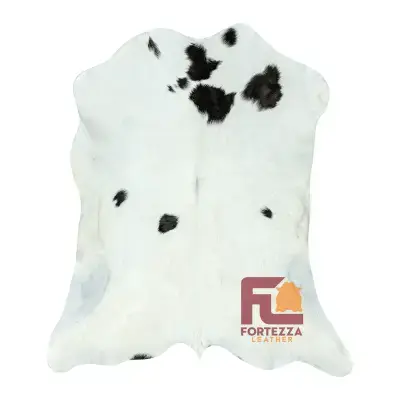 Fortezza Leather - Vendita all'ingrosso Tappeto - Pelli di vitello bianche e nere | 3' x 2' | Confezione da 51
