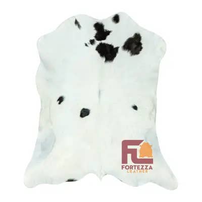 Fortezza Leather - Vendita all'ingrosso Tappeto - Pelli di vitello bianche e nere | 3' x 2' | Confezione da 51
