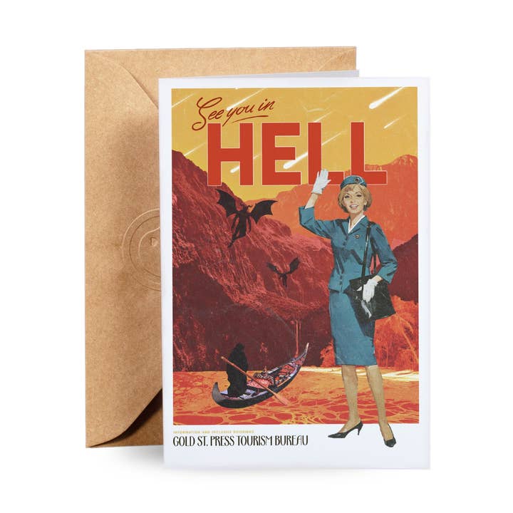 See You In Hell Card for wholesale by Gold St. Press