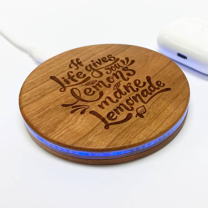 Corporate Christmas Gifts Engraving Logo, Wireless Charger for wholesale by Bellagenda Gifts
