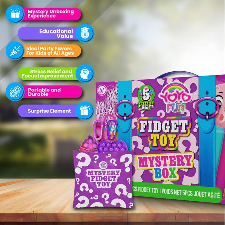 YOYO World - Wholesale Fidget Toy - Kids - YOYO WORLD Fidget Toy Mystery Box | 5 Stress Relievers Toys4