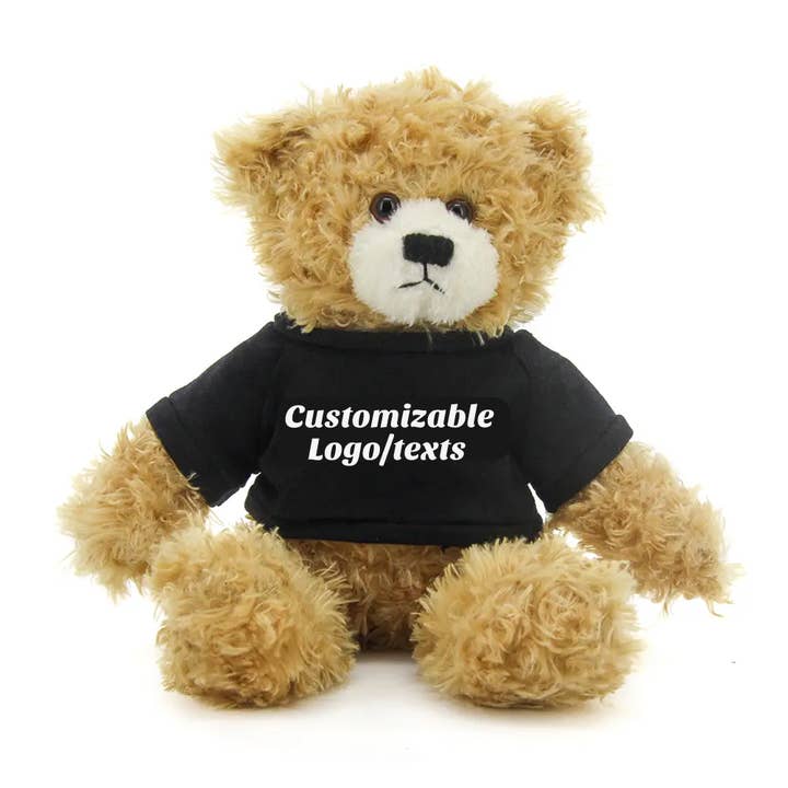 11" Beige Plüschbär in individuellen T-Shirts | Anpassbarer Plüsch für den Großhandel von Plushland