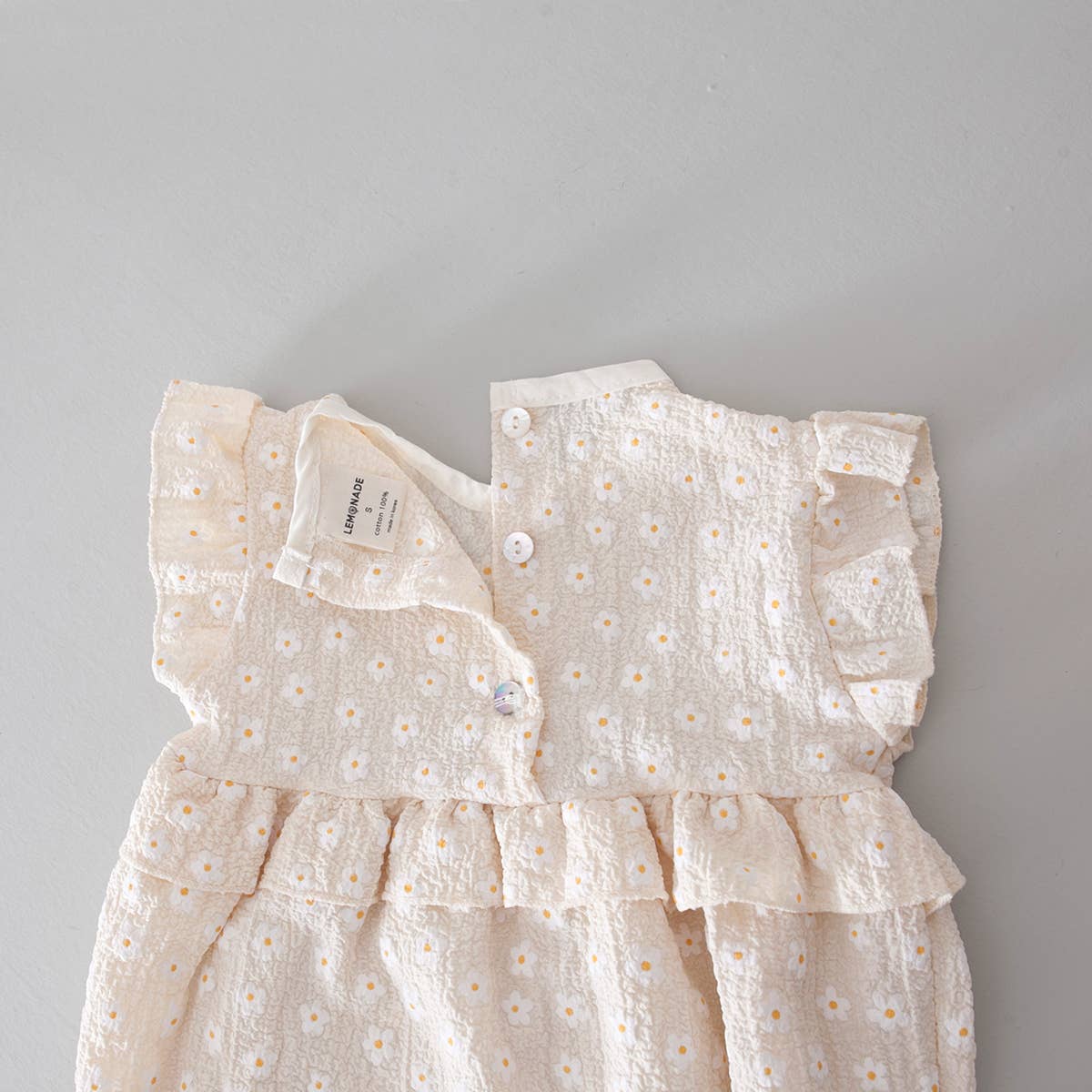 peekaboo – Conjunto de roupa - Bebé por atacado – Bodysuit de mangas curtas com estampa margarida para bebê4