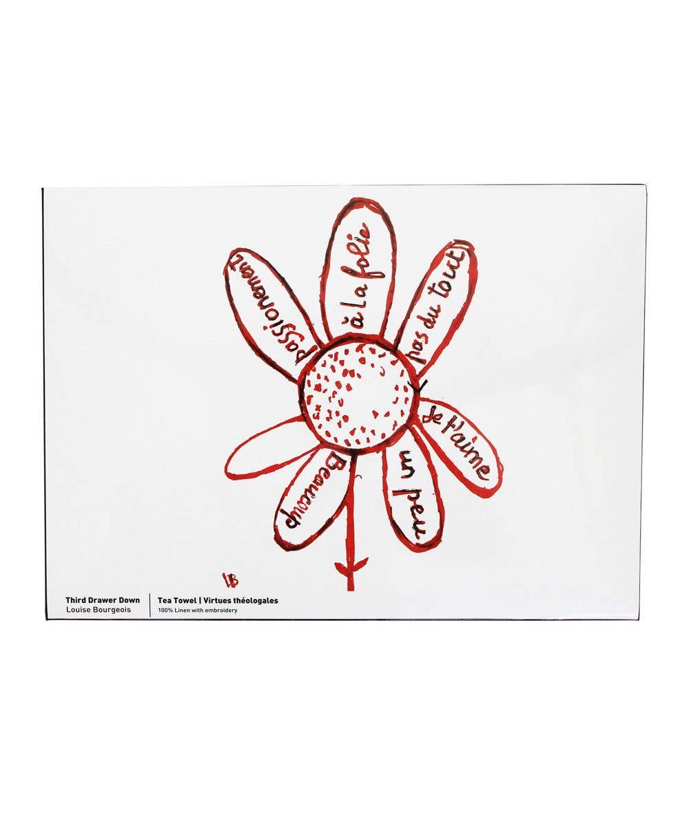 Third Drawer Down USA - Wholesale Tea Towel - Virtues Theologales Linen Tea Towel x Louise Bourgeois1