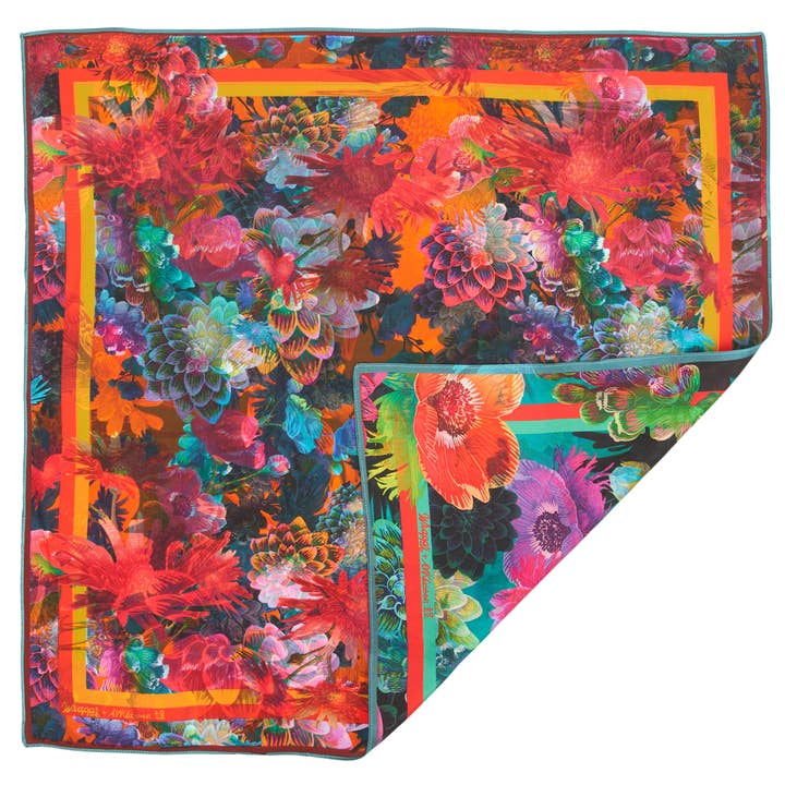 Wrappr - Wholesale Scarf - Women's - Daisy | 28" Mulberry Silk Furoshiki Wrap