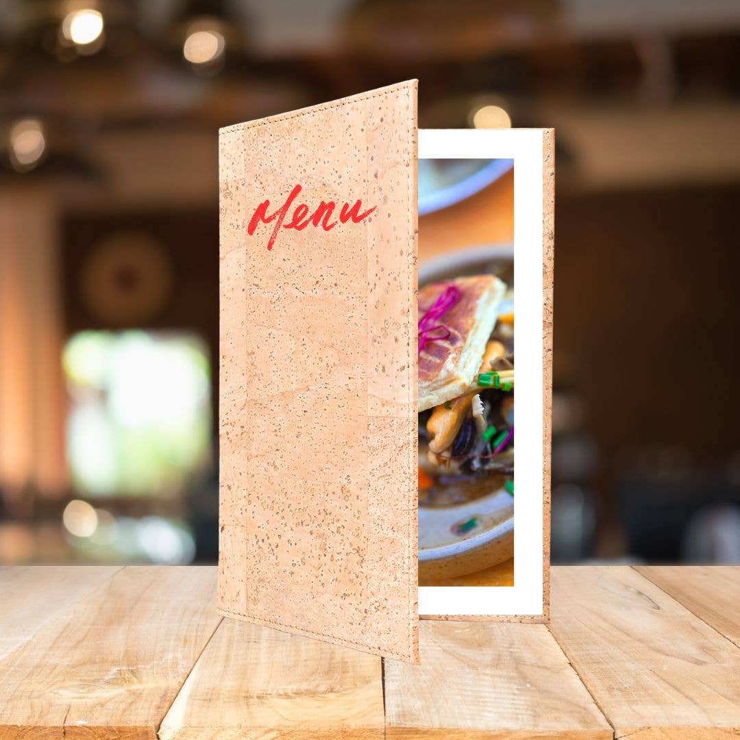 Meninas Bonitas Cork - Wholesale Notebook - Cork Menu Covers - The Perfect Blend of Style and Durability for Your Restaurant or Cafe L-10228
