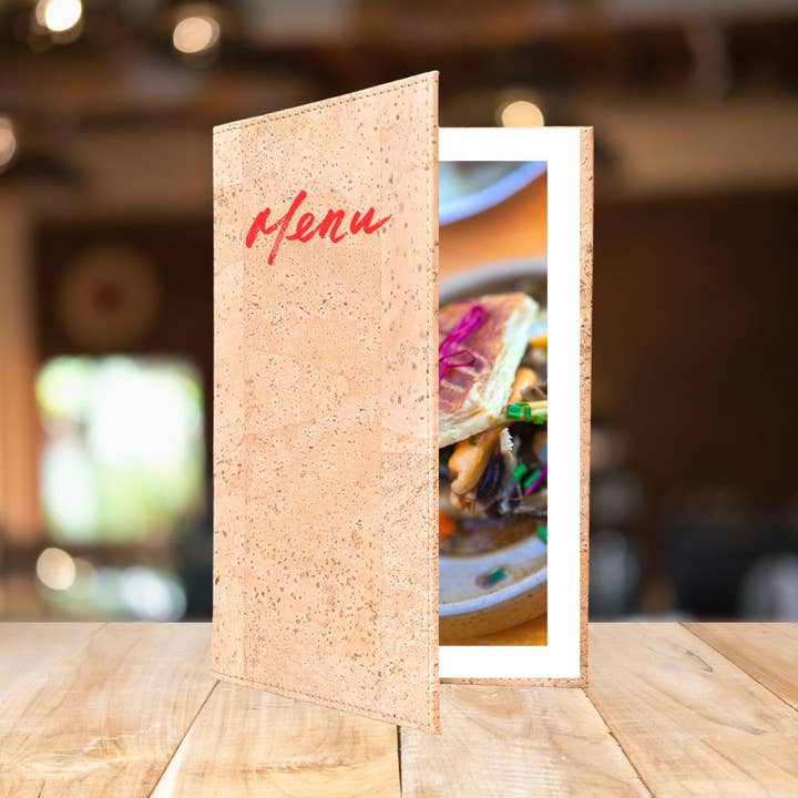Meninas Bonitas Cork - Wholesale Notebook - Cork Menu Covers - The Perfect Blend of Style and Durability for Your Restaurant or Cafe L-10221