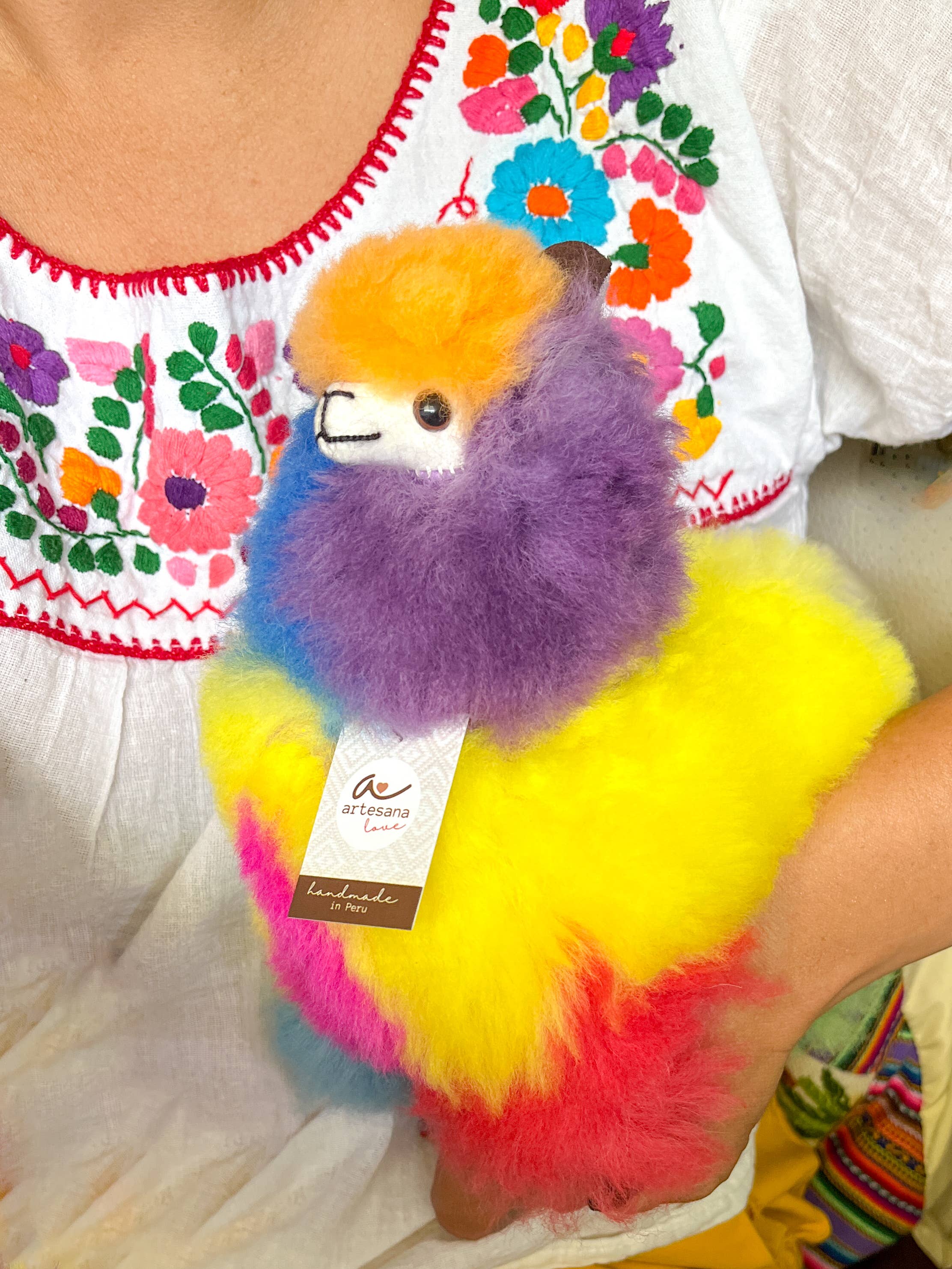 Artesana Love - Wholesale Stuffed/Plush Toy - Kids & Baby - 8" Rainbow Paka Stuffed Llama Toy Alpaca 1