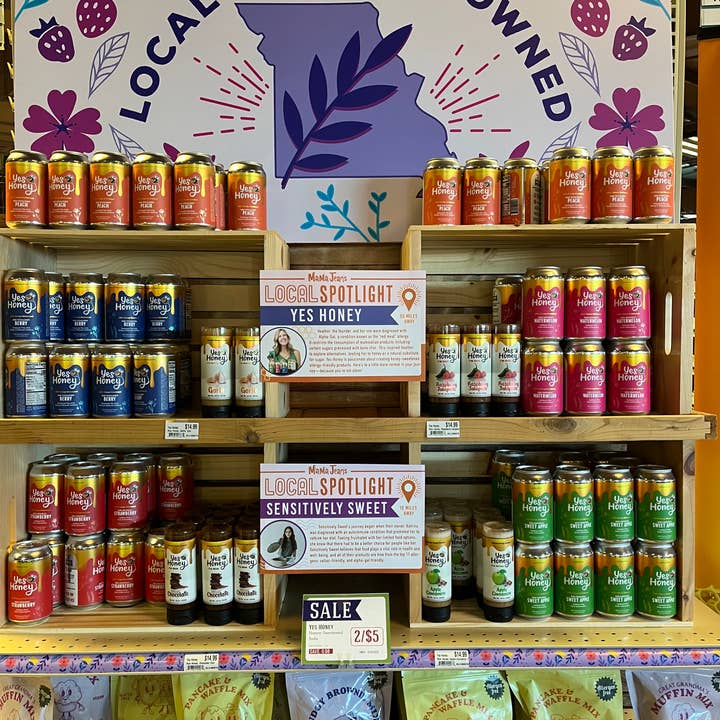 Yes Honey - Wholesale Soda/Carbonated Drink - Yes Honey- 100% Honey Sweetened Soda- Strawberry 7