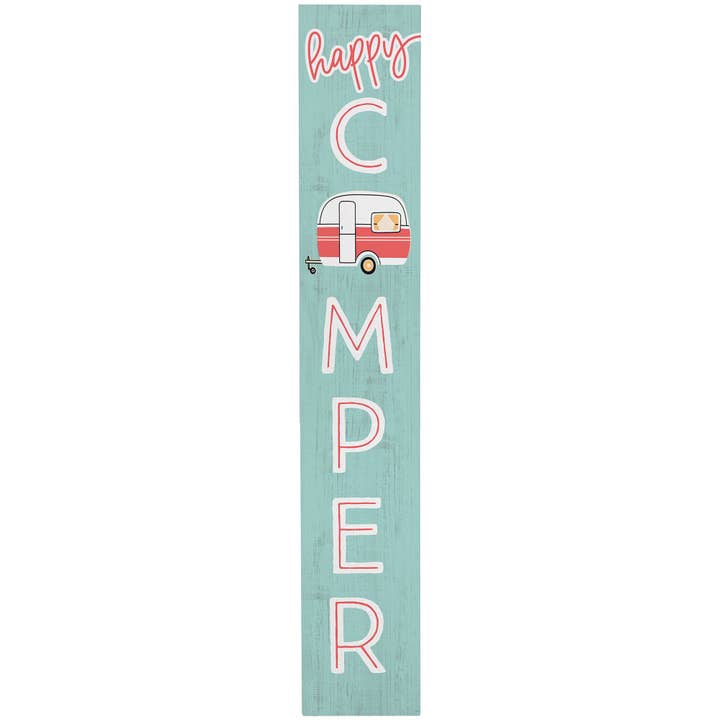 Happy Camper Blue - Planches de Porche pour la vente par Sincere Surroundings