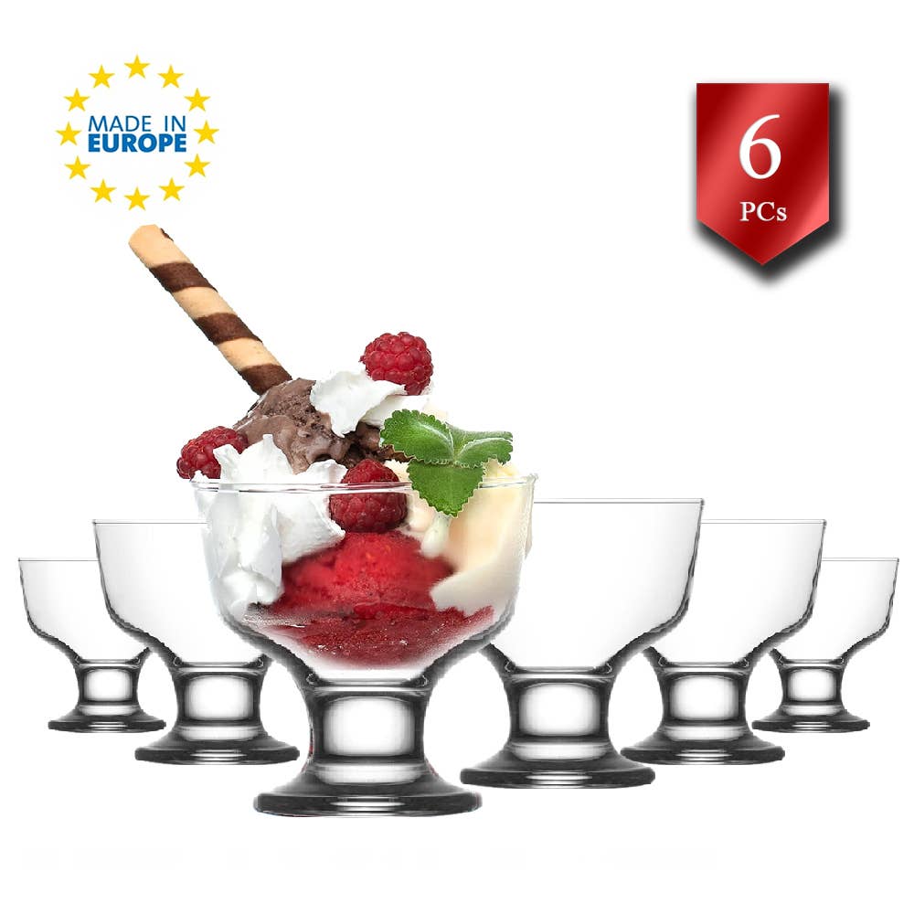 Hakan – wholesale Bowl – Ice Cream Sundae Glass Bowl Set, Dessert Service Cups 9.7 oz5